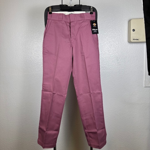 Dickies Mauve Tailored Trousers Size 2 - Picture 1 of 8